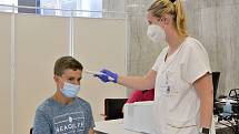 Očkování dětí proti koronaviru v Rehabilitační nemocnici v Berouně.