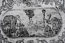 Freska na zámku v Králově Dvoře.