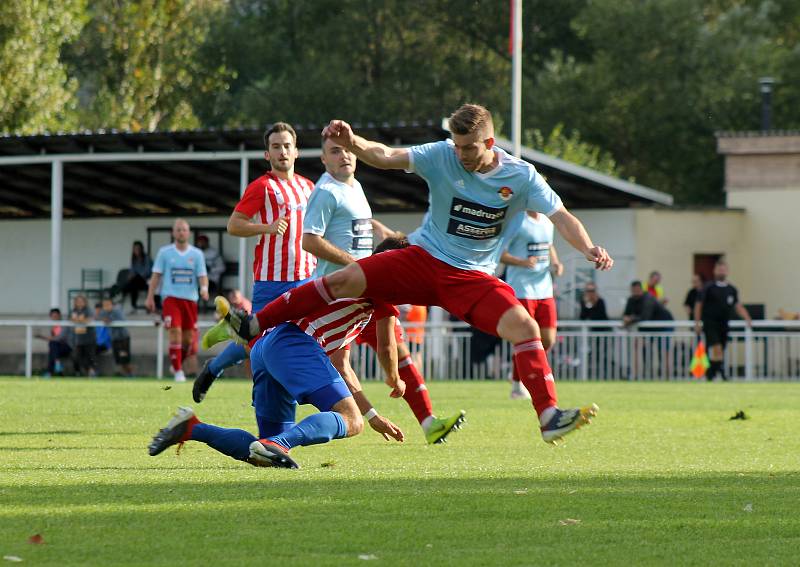 ČLU Beroun vs. Klatovy (v modrém).