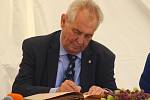 Prezident České republiky Miloš Zeman při návštěvě Jihočeského kraje v červnu 2017.