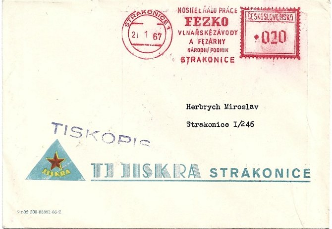 Strakonice TH Jiskra, 1967.