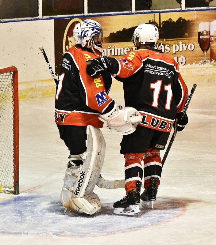 Hokejový přebor JZ Čech: Katovice - Luby 6:4.