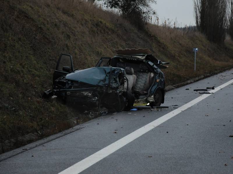 Dopravní nehoda u odbočky na Jinín