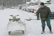 Podle radaru míří nad jižní Čechy další sněžení.