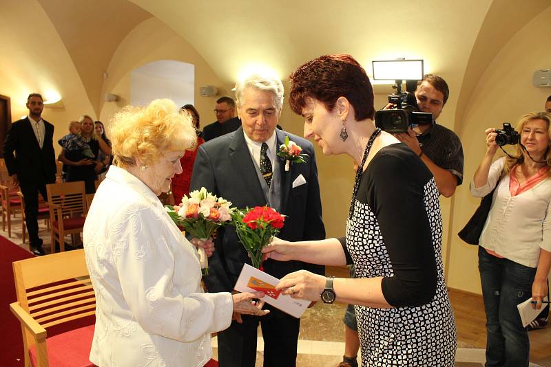 Manželé Anna a František Pejchalovi slavili 65 let společného manželství.