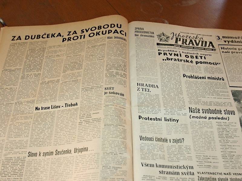 Srpen 1968 v Jihočeské pravdě