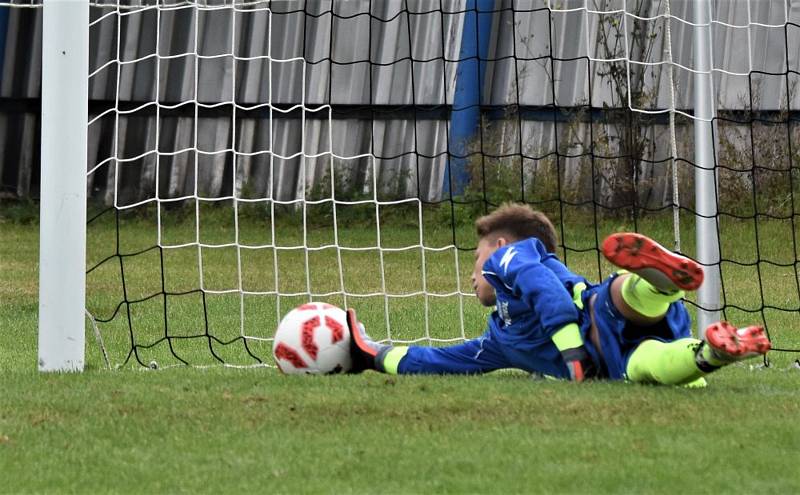 K derby fotbalového žákovského kraje přijel do Volyně Junior Strakonice. Slavili domácí.