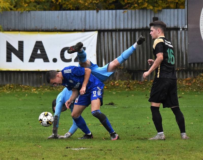 Fotbalvá divize: Otava Katovice - Slavoj Český Krumlov 2:1 (1:0).