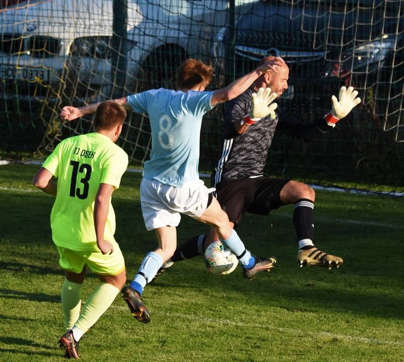 Fotbalový KP: Osek - Olešník 2:1.