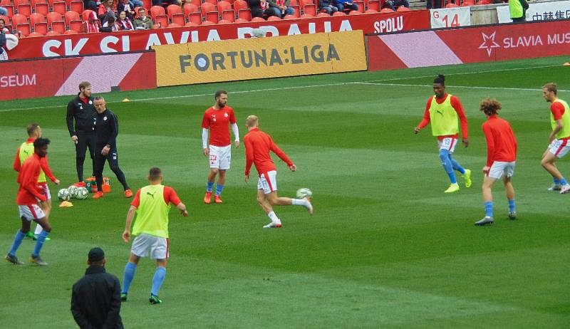 Strakoničtí fanoušci Slavie nechyběli na zápase proti Plzni.