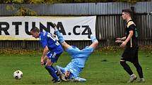 Fotbalvá divize: Otava Katovice - Slavoj Český Krumlov 2:1 (1:0).