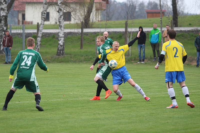 Střelské Hoštice - Katovice B 3:6.