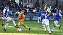 Fotbalový krajský přebor: Junior Strakonice - Třeboň 2:1.