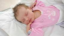 Sabina Matoušková z Blatné. Sabinka se narodila 8. 4. 2019 ve 22.28 hodin a při narození vážila 3570 g. Sabinku doma netrpělivě očekával Ládík (1).