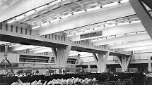 Fotografie ze stavby nového závodu Fezko Strakonice z let 1970 až 1974.