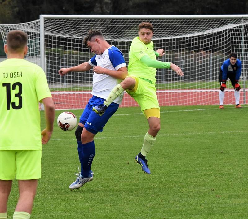 Fotbalový KP: Junior Strakonice - TJ Osek 1:1 (0:0).