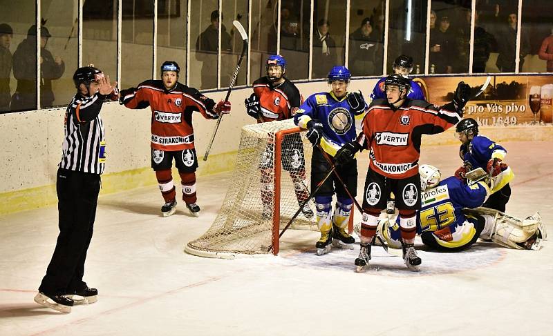 KL hokejistů: HC Strakonice - Veselí nad Lužnicí 5:4 (2:2, 1:1, 2:1).