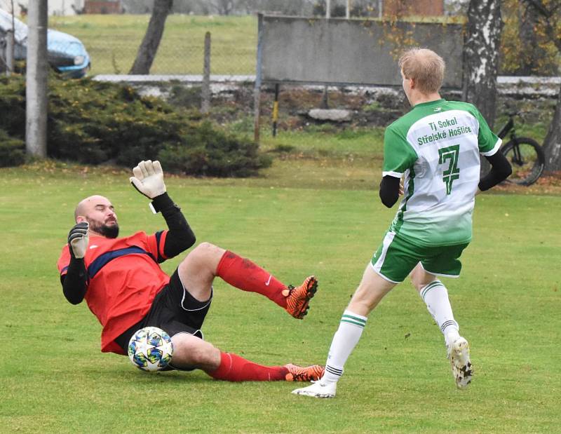 Fotbalová I.B třída: Střelské Hoštice - Volyně 3:0.