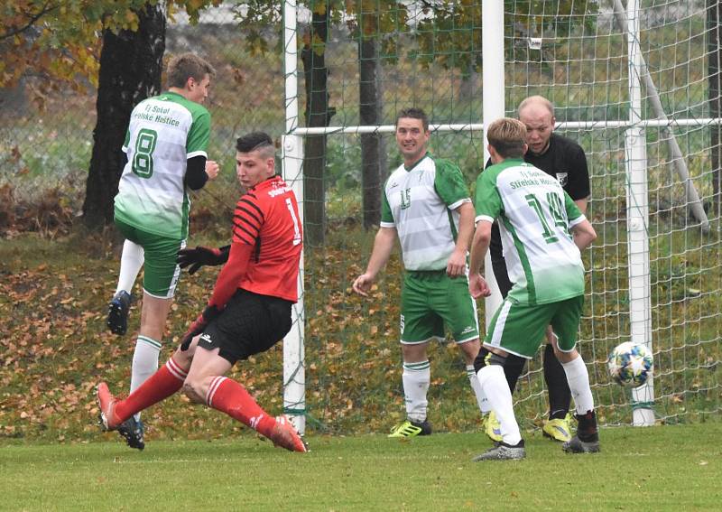 Fotbalová I.B třída: Střelské Hoštice - Volyně 3:0.