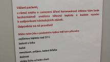 Ve strakonické nemocnici fungovalo od 2. dubna do 18. května třídící středisko.