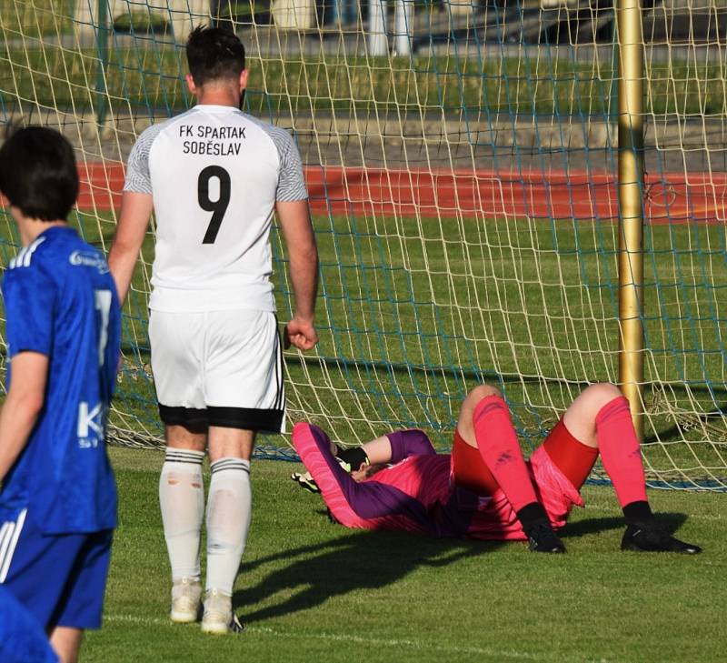 Fotbalová divize: Soběslav - Katovice 3:0 (2:0). Foto: Jan Škrle