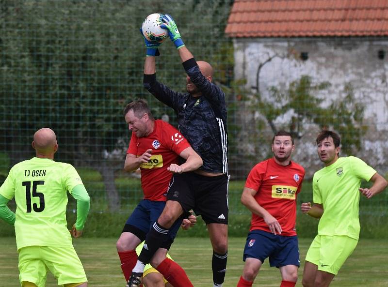 Fotbalový KP: Osek - Čimelice 2:2 (1:1).