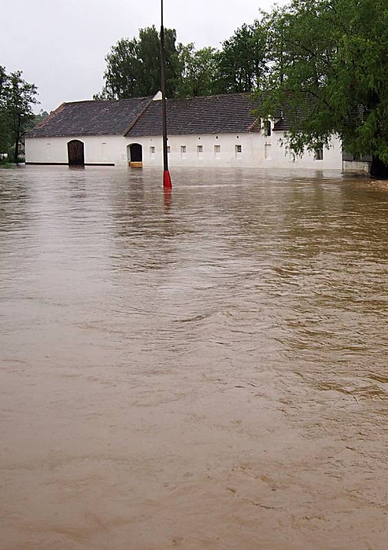 Velká voda na Vodňansku rok 2002.