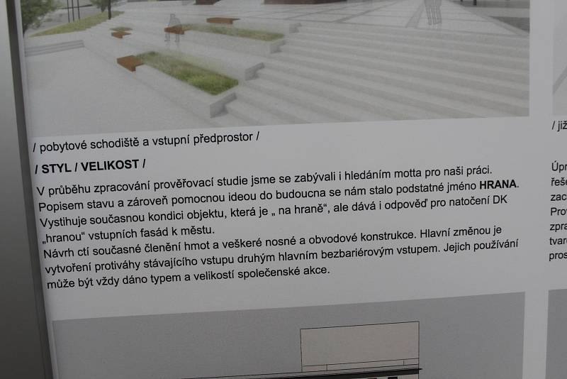 Plány rekonstrukce Kulturního domu Strakonice.