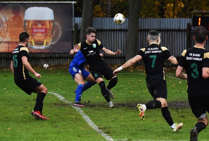 Fotbalvá divize: Otava Katovice - Slavoj Český Krumlov 2:1 (1:0).