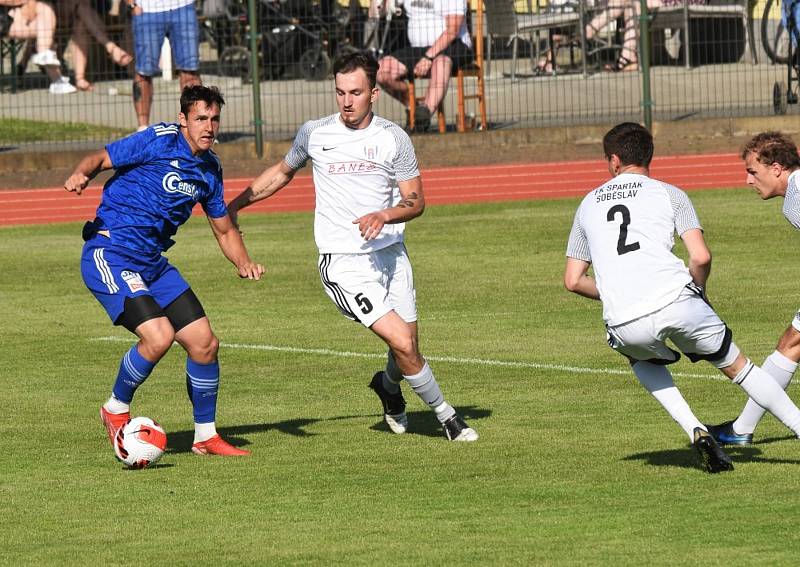 Fotbalová divize: Soběslav - Katovice 3:0 (2:0). Foto: Jan Škrle