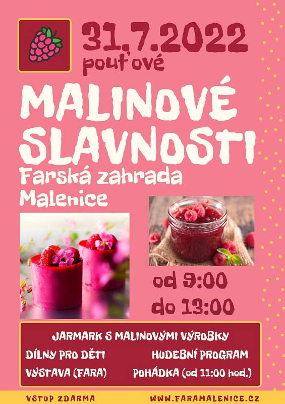 Malinové slavnosti v Malenicích.