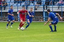 FORTUNA divize A, 1. kolo: SK Klatovy 1898 (v červených dresech) - SK Otava Katovice (modří) 2:2.