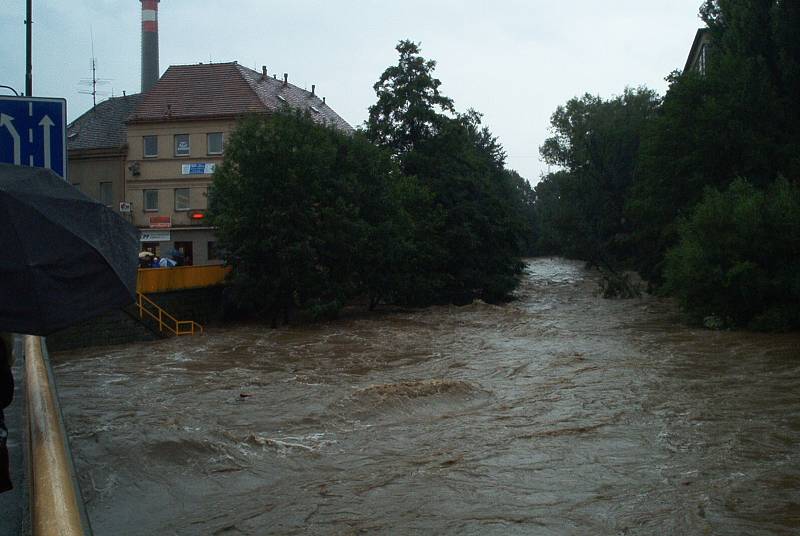 Strakonice - povodně 2002.