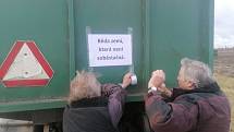 Protest zemědělců na Strakonicku.