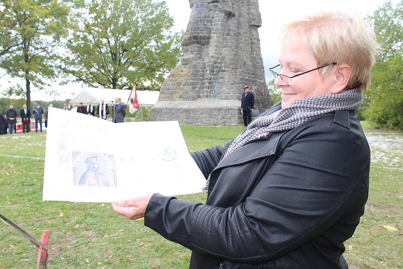 Sudoměř - Pietní akt k uctění památky Jana Žižky z Trocnova se uskutečnil u památníku bitvy u Sudoměře.