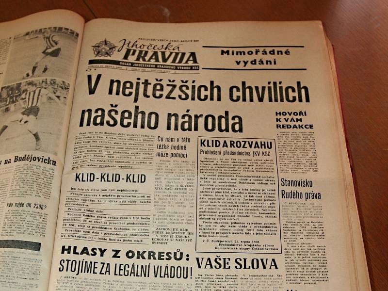 Srpen 1968 v Jihočeské pravdě