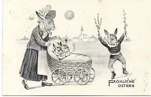 Velikonoční pohlednice, rok 1909.