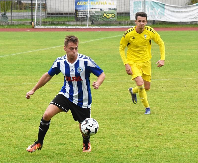 Fotbalová I.A třída: Blatná - Čkyně 2:1 (2:0).