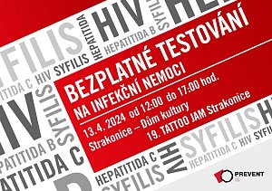 Strakonická nezisková organizace PREVENT 99 nabídne široké veřejnosti bezplatné a anonymní testování na žloutenku, syfilis a HIV.
