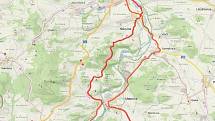 Trasy pro cyklovýlet 14, 35 a 56 km.