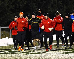 Fotbalisté Junioru Strakonice si "užívají" zimní přípravu.