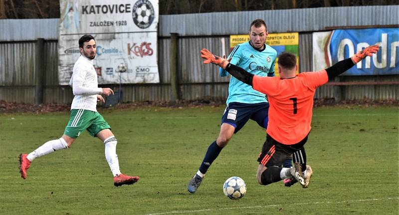 Fotbalový KP: Katovice - Jankov 2:1.