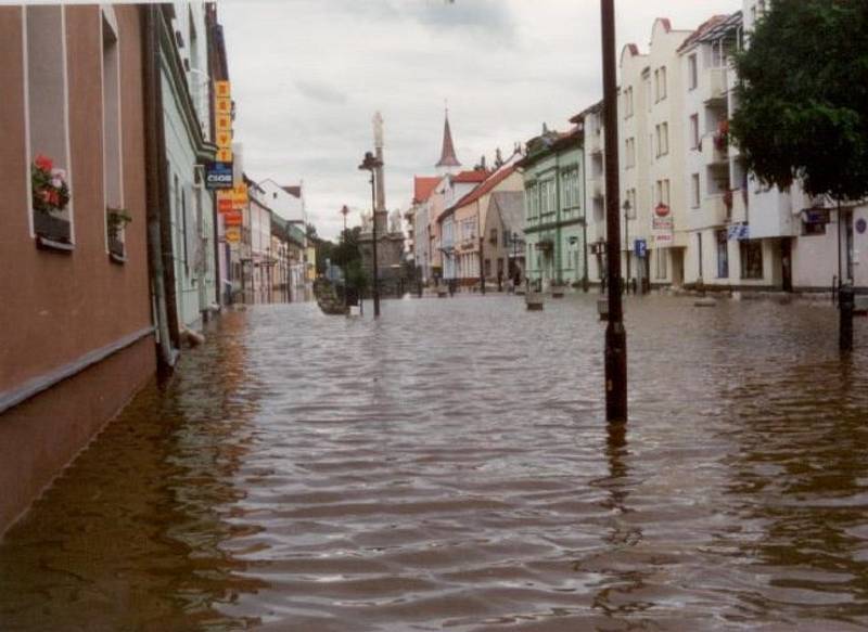 Povodně 2002 ve Strakonicích.