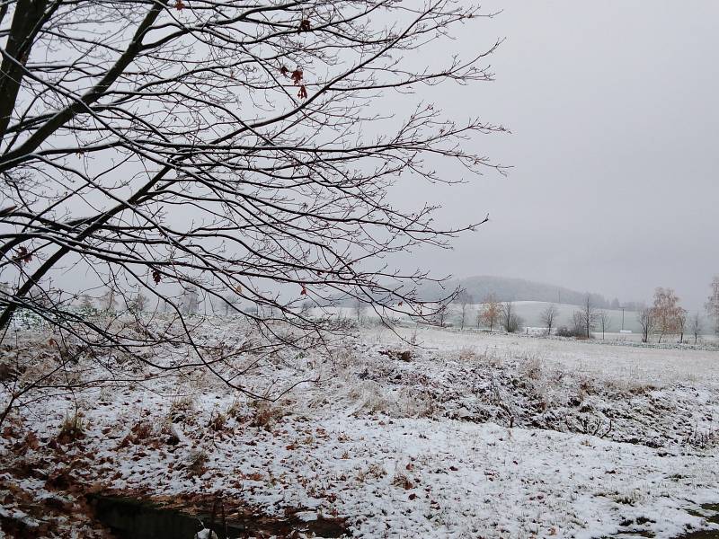 V noci na středu 13. listopadu napadl na Strakonicku první sníh.