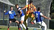 Fotbalový krajský přebor: Junior Strakonice - Třeboň 2:1.