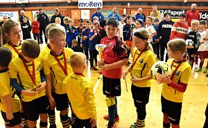 Pohár OFS Strakonice starších přípravek v halovém fotbale.