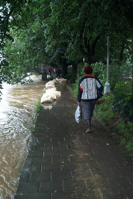 Strakonice - povodně 2002.