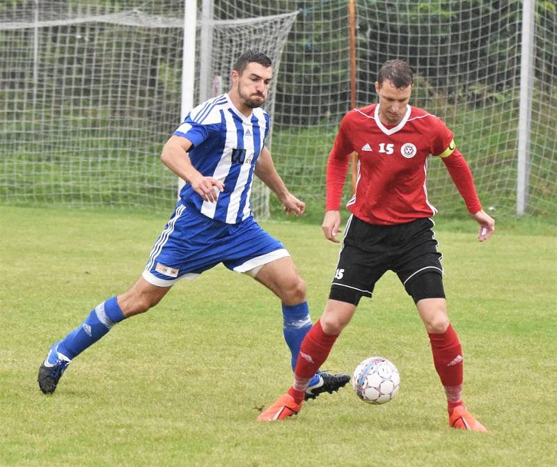 Fotbalová A třída: Sousedovice - Trhové Sviny 0:1.