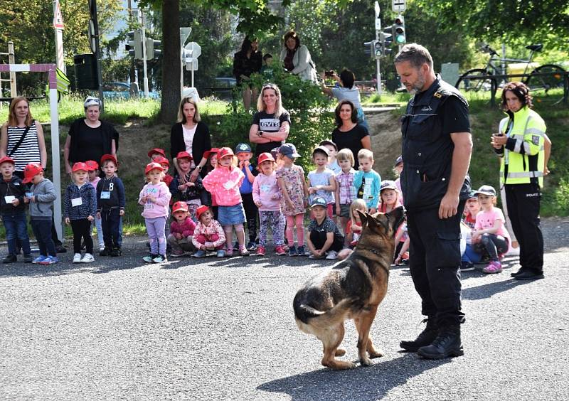 Děti si užily krásné dopoledne na kolech i koloběžkách. Foto: Jan Škrle