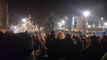 Rozsvícení vánočního stromu na Palackého náměstí v Kralupech nad Vltavou.
